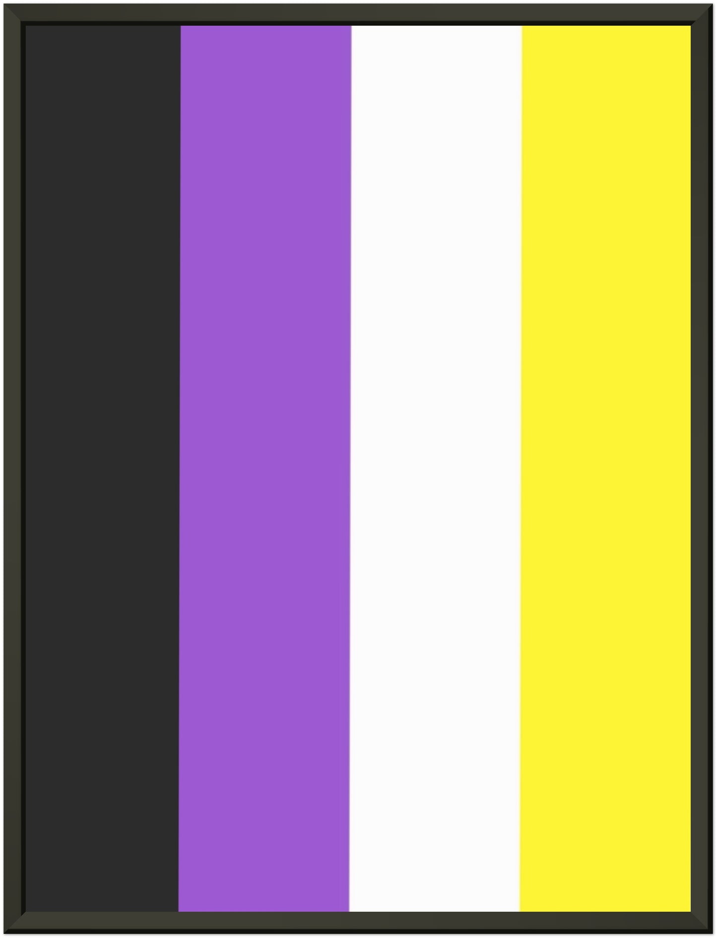 Metal Frame Wall Poster - Non-Binary Flag Design