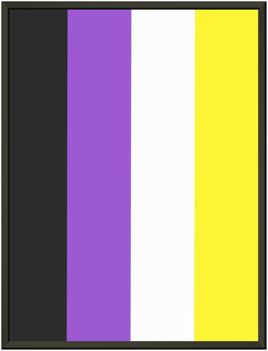 Metal Frame Wall Poster - Non-Binary Flag Design