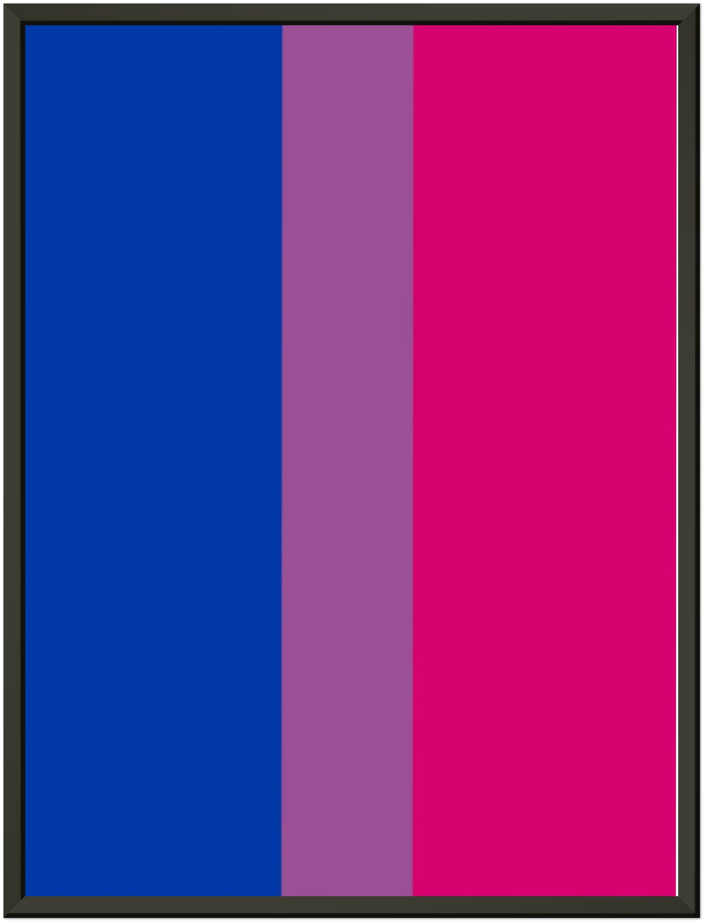 Metal Frame Wall Poster - Bisexual Flag Design