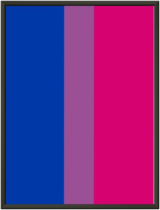 Metal Frame Wall Poster - Bisexual Flag Design