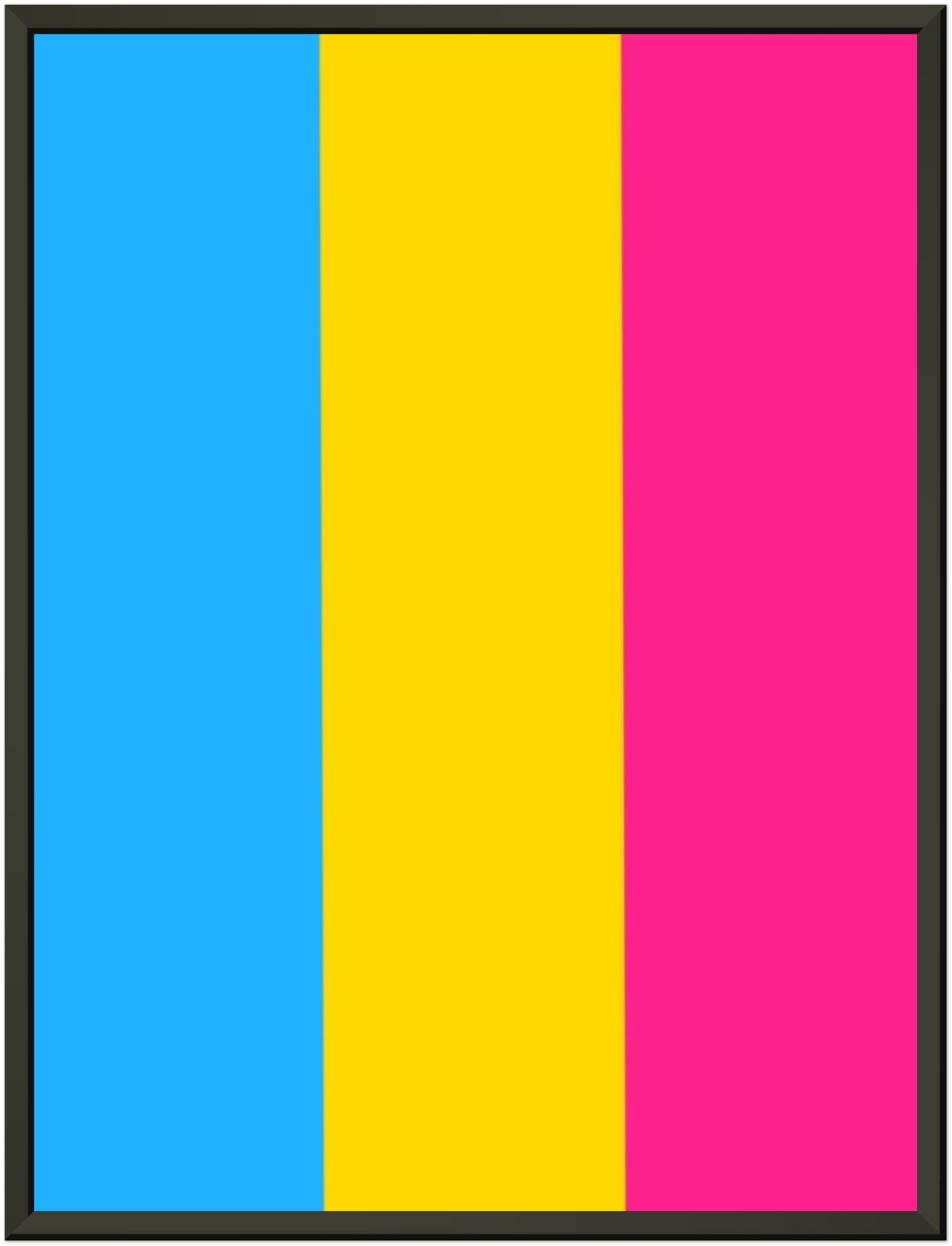 Metal Frame Wall Poster -  Pansexual Flag Design