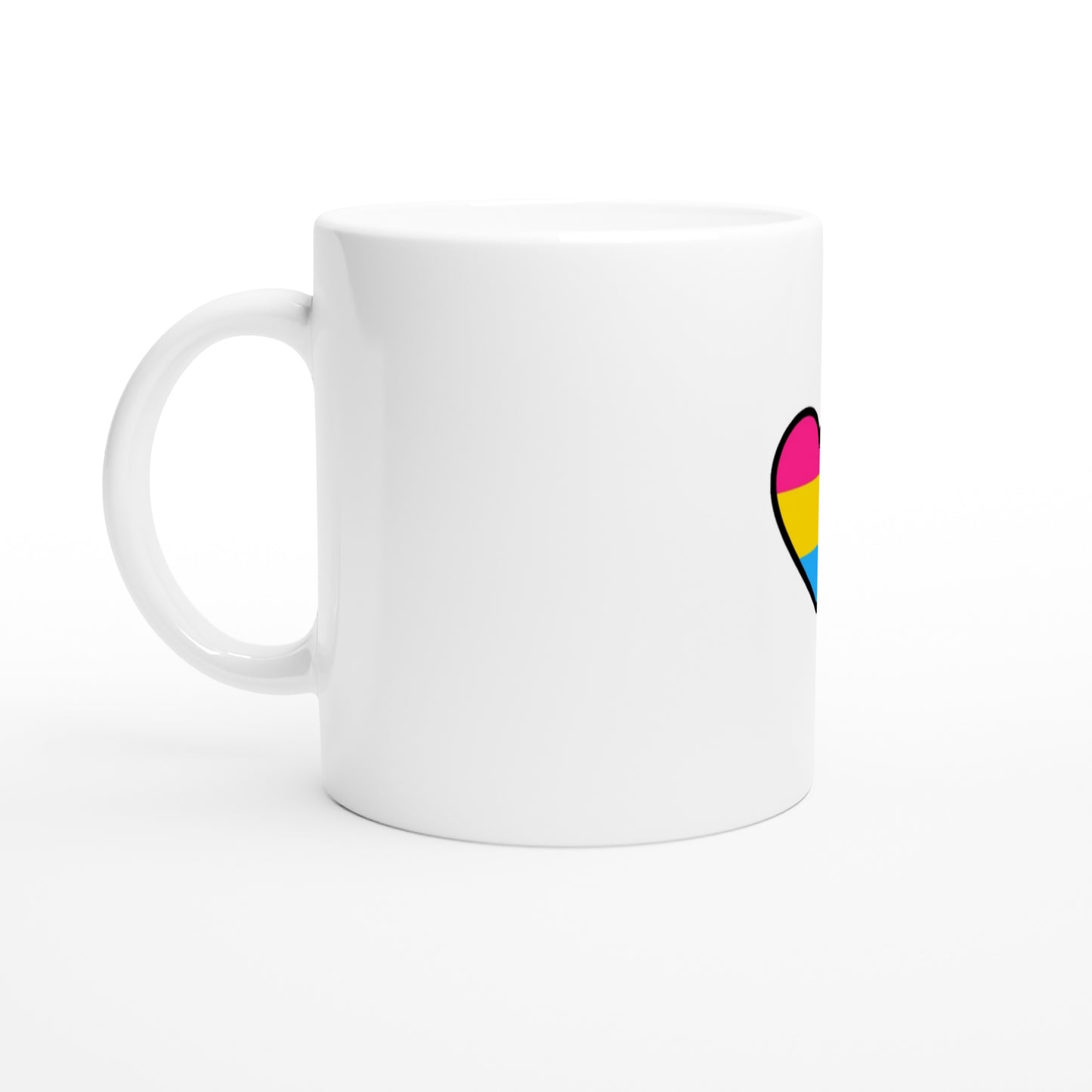 Ceramic Mug - Pansexual Heart Design