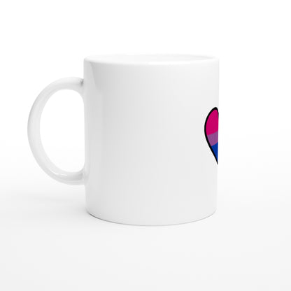 Ceramic Mug - Bisexual Heart Design