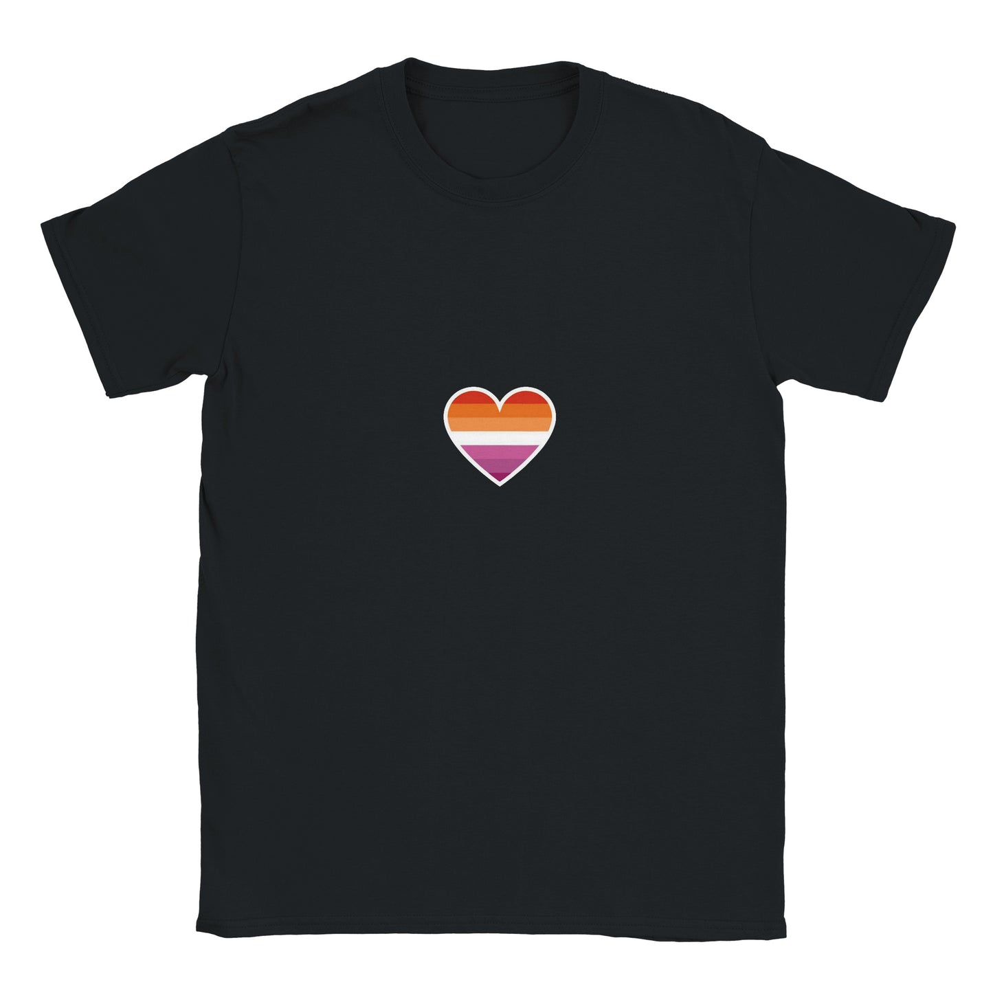 Unisex Crewneck Tshirt - Lesbian Heart Design