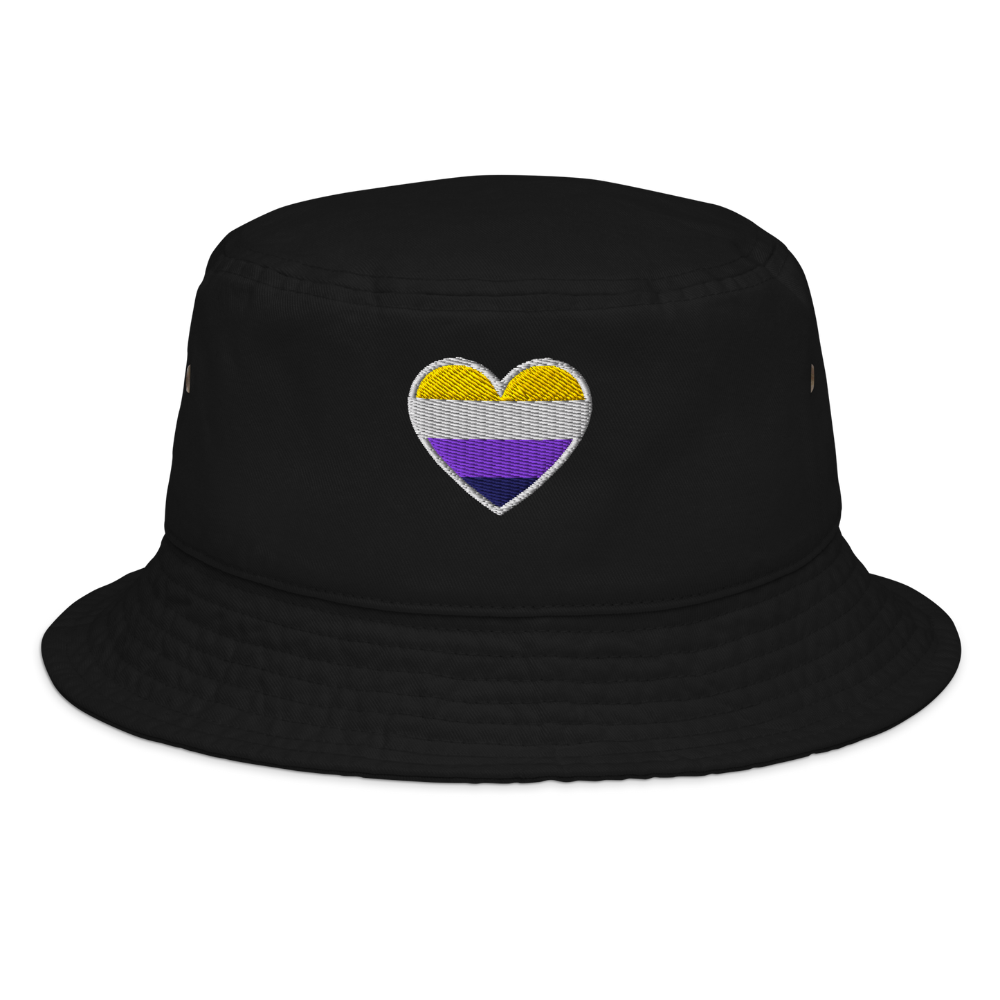 Pride Bucket Hat - Non-binary Heart Design