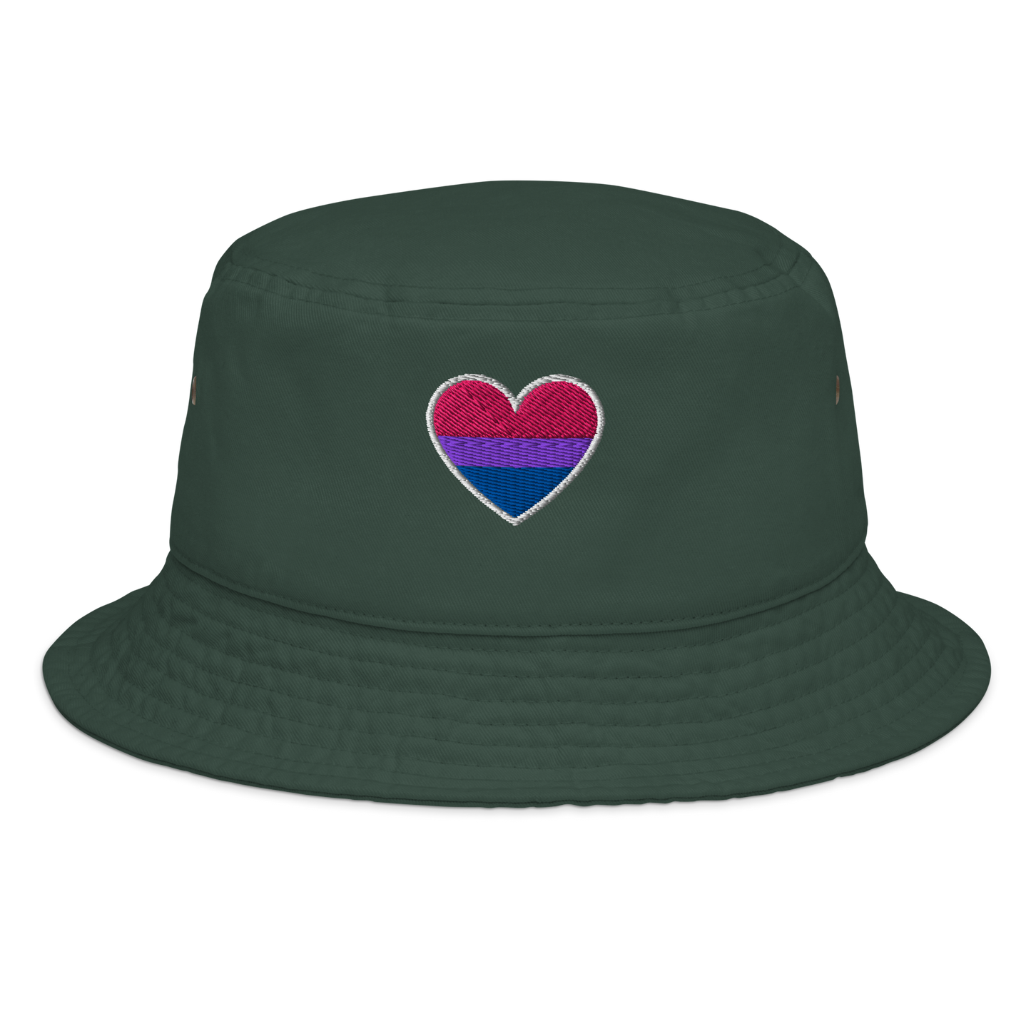 Pride Bucket Hat - Bisexual Heart Design