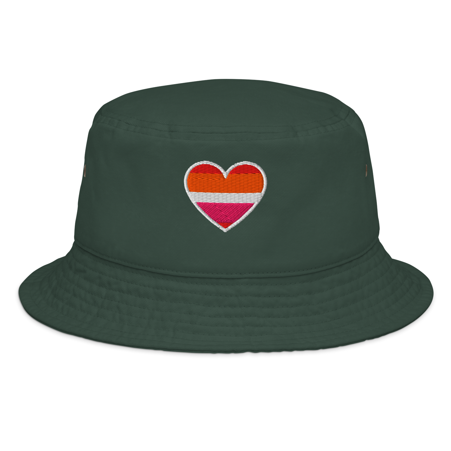 Pride Bucket Hat -  Lesbian Heart Design