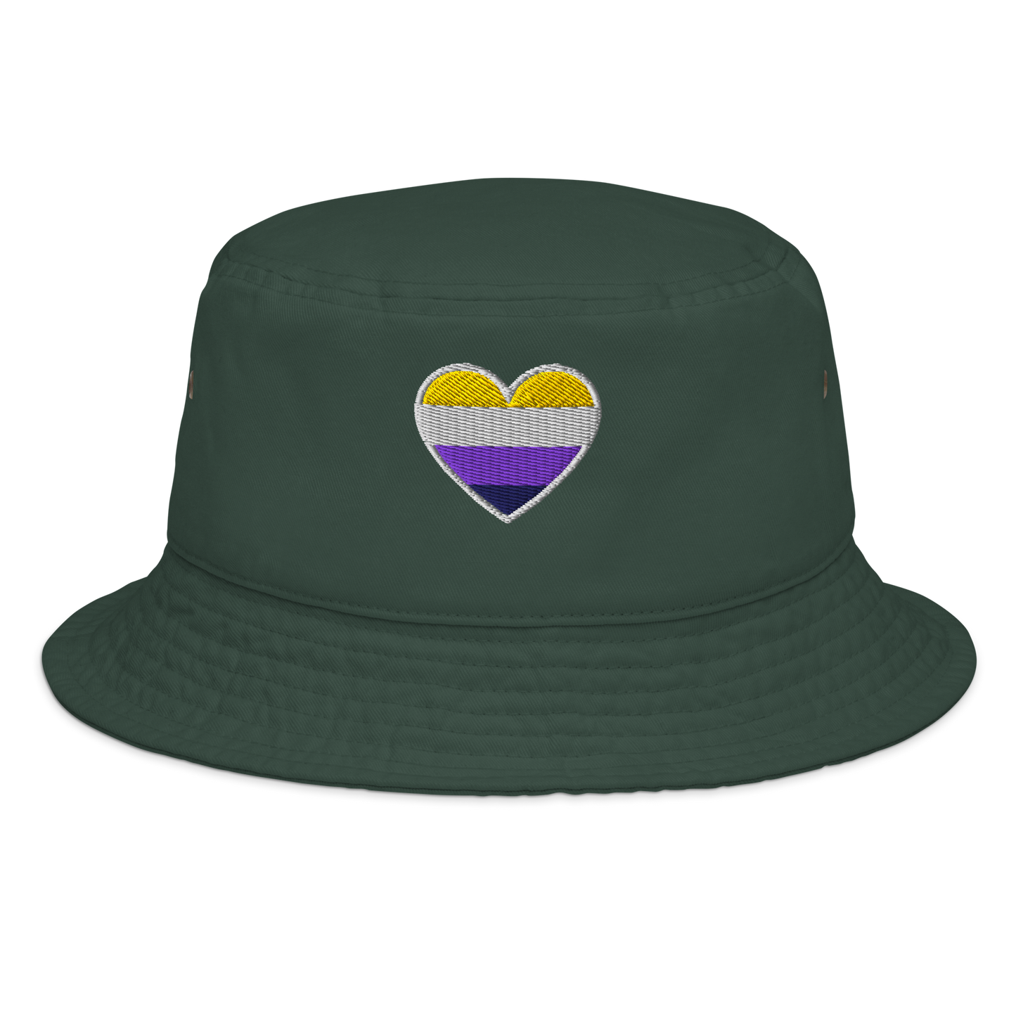 Pride Bucket Hat - Non-binary Heart Design