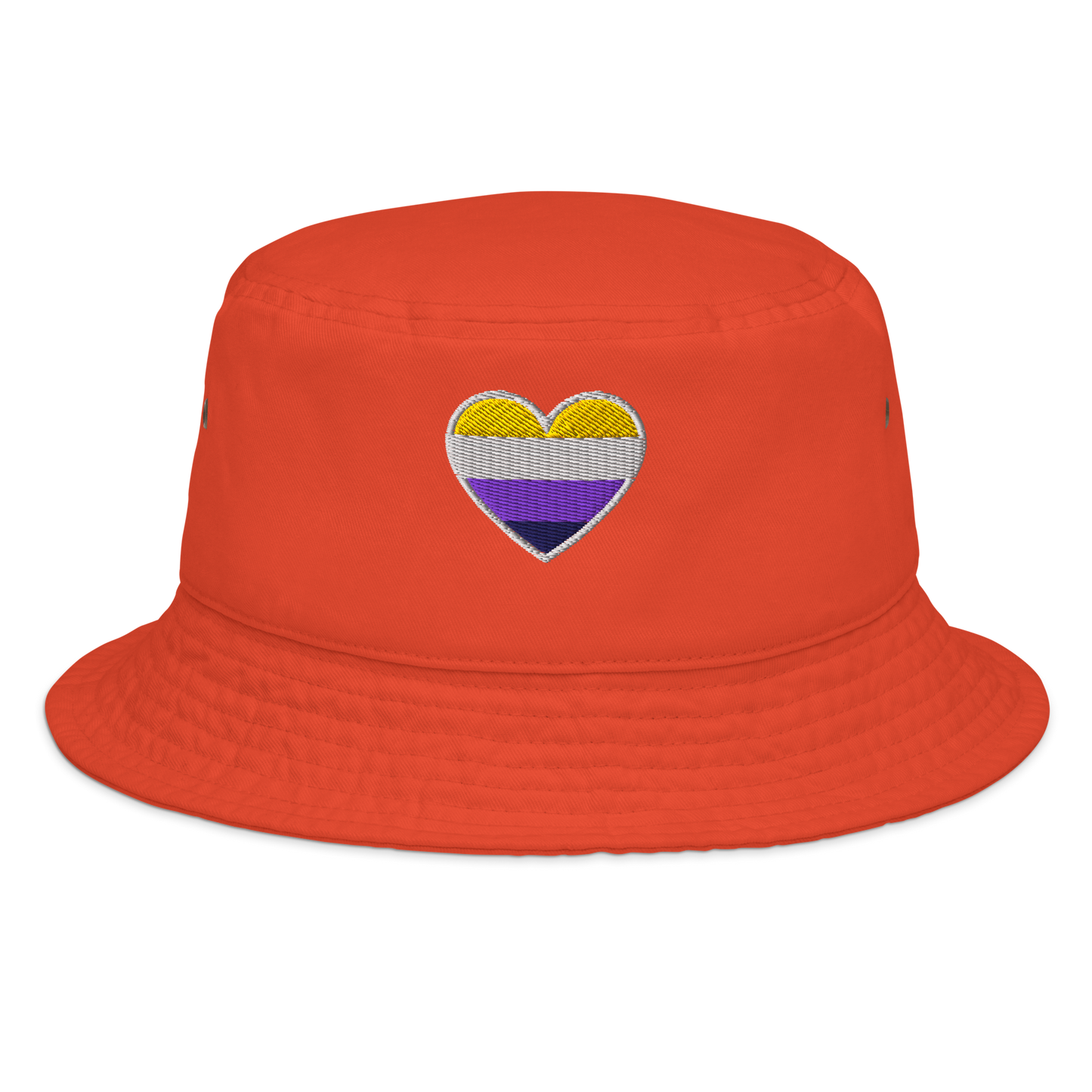 Pride Bucket Hat - Non-binary Heart Design