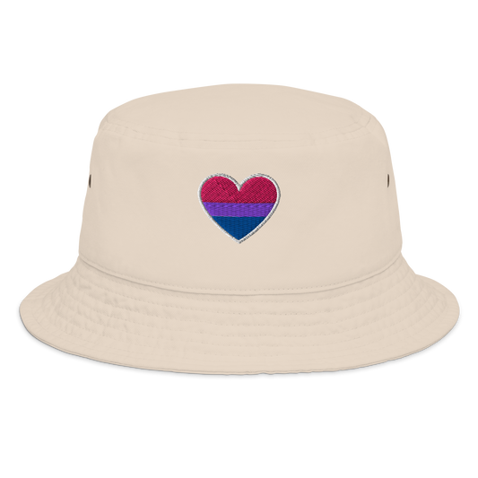 Pride Bucket Hat - Bisexual Heart Design