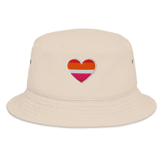 Pride Bucket Hat -  Lesbian Heart Design