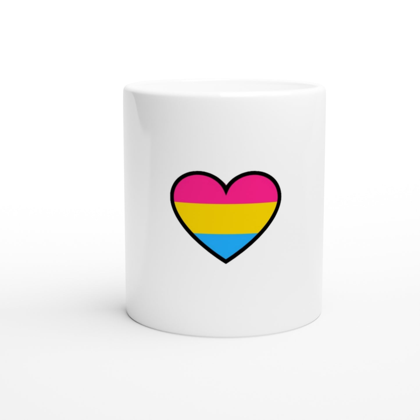 Ceramic Mug - Pansexual Heart Design