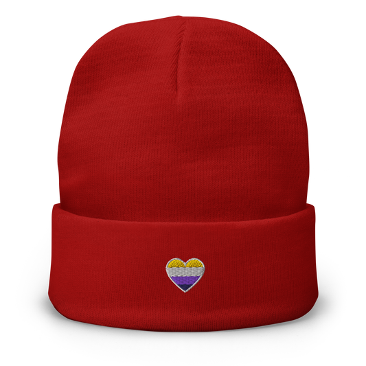 Beanie - Non-binary Heart Design