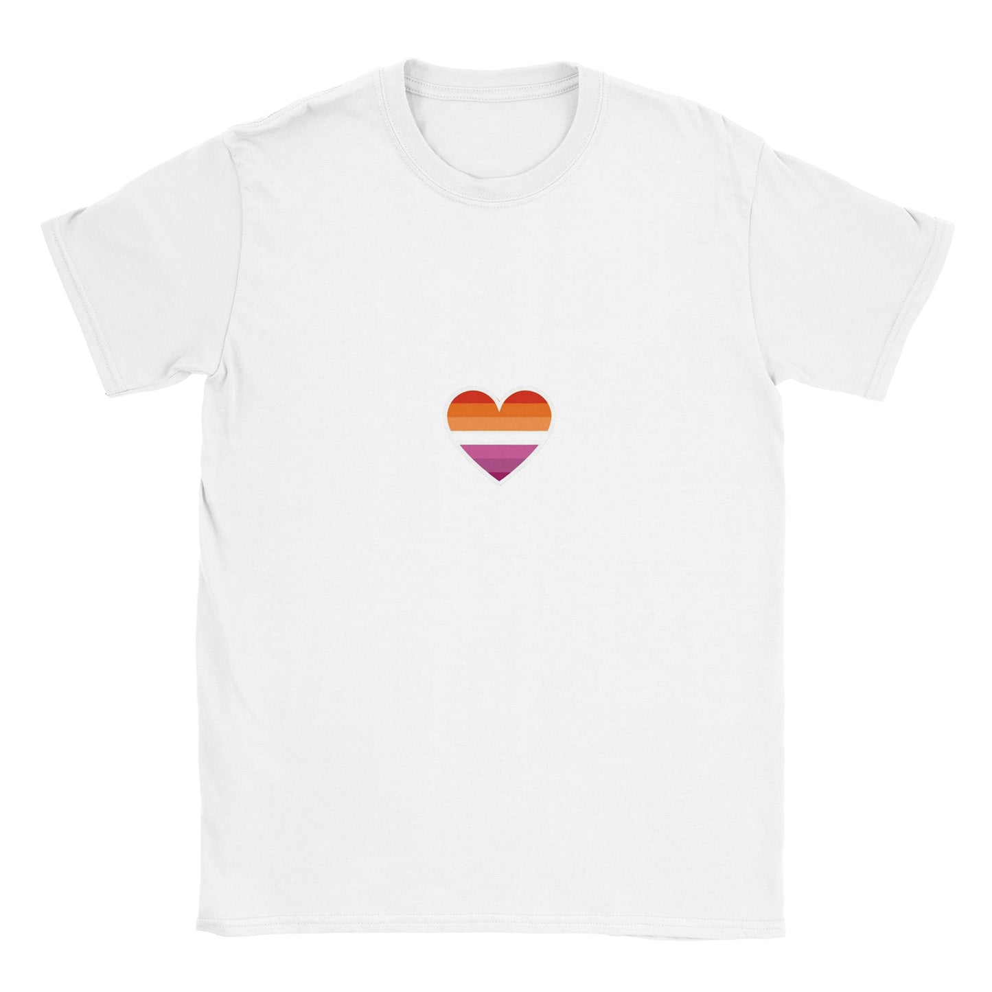 Unisex Crewneck Tshirt - Lesbian Heart Design