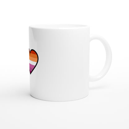 Ceramic Mug - Lesbian Heart Design