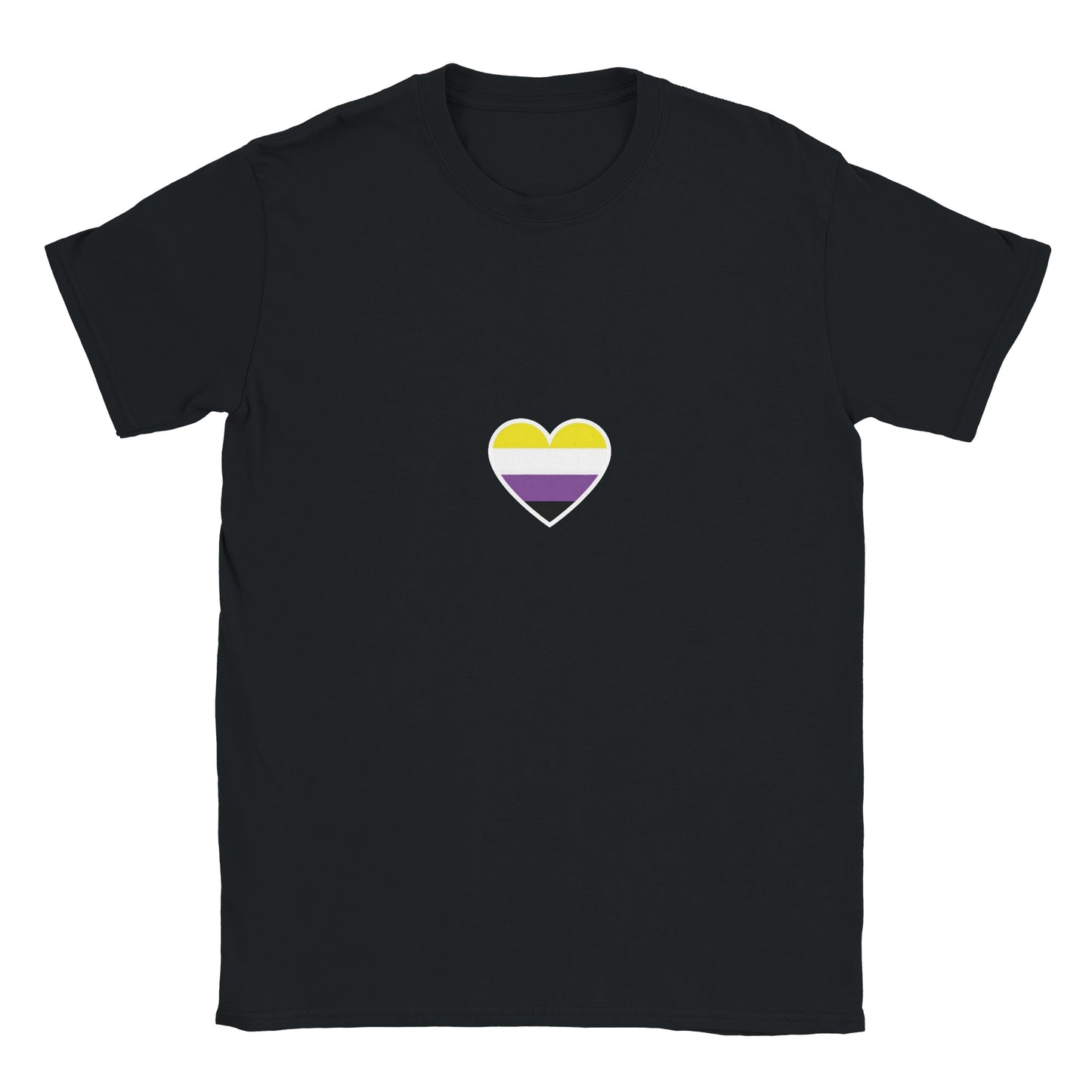 Unisex Crewneck Tshirt - Non-binary Heart Design